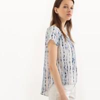 Short-Sleeved Cold Shoulder Blouse