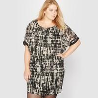 Short-Sleeved Printed 2-in-1 Dress