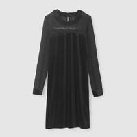 Short Plain Long-Sleeved Dress