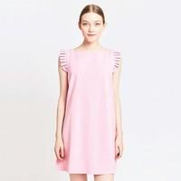 Shift Dress with Ruffled Details