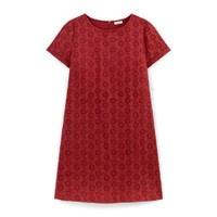 short sleeved dress in cotton eyelet lace hoden