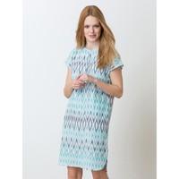 Shirt-dress in a pure cotton Ikat, HITOMI