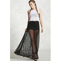 sheer mesh maxi skort