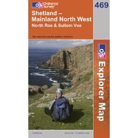 Shetland - Mainland North West - OS Explorer Active Map Sheet Number 469