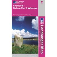 shetland os landranger active map sheet number 2