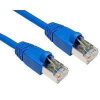 shielded cat6 rj45 patch lead 1m blue