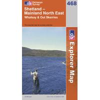 Shetland - Mainland North East - OS Explorer Active Map Sheet Number 468
