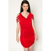 Shirred Effect Ruched Dress