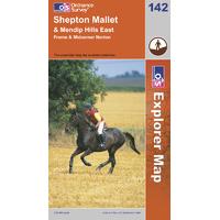 Shepton Mallet & Mendip Hills East - OS Explorer Map Sheet Number 142