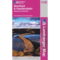 Sheffield & Huddersfield - OS Landranger Active Map Sheet Number 110
