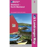 Shetland - OS Landranger Map Sheet Number 3
