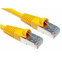 shielded cat5e rj45 patch lead 2m yellow