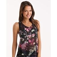 shadow floral hitty top black