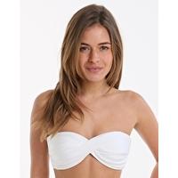 shimmer twist bandeau white