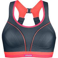 Shock Absorber Ultimate Run Bra (Grey/Coral) Sports Bras & Underwear