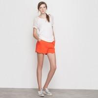 Shorts with Scalloped Edging