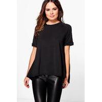 short sleeve blouse black