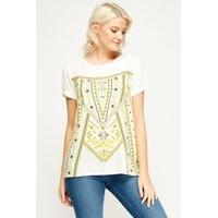 Sheer Aztec Print Top