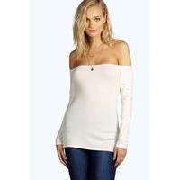 shirley off the shoulder tee ivory