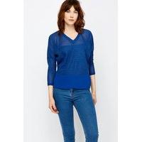 Sheer Insert Hem Knitted Top