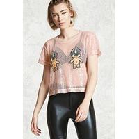 Sheer Sequin Mesh Trolls Tee