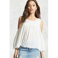 sheer open shoulder top