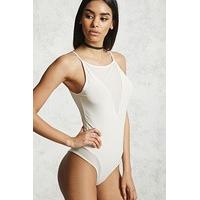 sheer mesh insert bodysuit