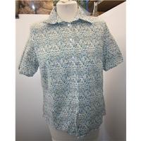 short sleeved cotton blouse by first avenue first avenue size 14 multi ...