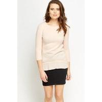 Sheer Dip Hem Jumper