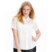 Sheer Panel Shirt