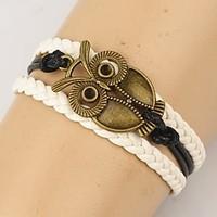 Shixin European Vintage Multi Layers Owl Wrap Bracelets(1 Pc)