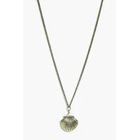 Shell Locket Mermaid Necklace - gold