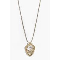 Shell & Pearl Charm Necklace - gold