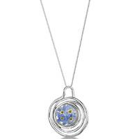 Shrieking Violet Necklace Forget Me Not Spiral Small Silver