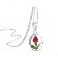 Shrieking Violet Necklace Rosebud Oval Silver
