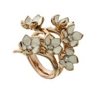 Shaun Leane Ring Full Blossom with Diamonds Rose Gold Vermeil