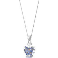 Shrieking Violet Necklace Forget Me Not Butterfly Small Silver