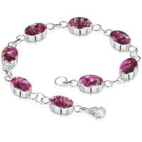 shrieking violet bracelet heather oval links silver