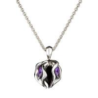 shaun leane necklace amethyst lilly cluster silver