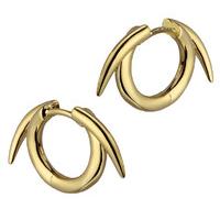 Shaun Leane Earrings Vermeil Throned Hoop Silver and Yellow Gold