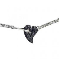 shaun leane necklace hook my heart black spinel silver