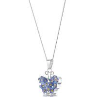 Shrieking Violet Necklace Forget Me Not Butterfly Medium Silver