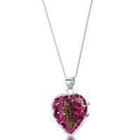 Shrieking Violet Necklace Heather Heart Medium Silver