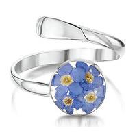 shrieking violet ring forget me not round silver