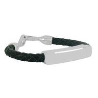 shrovetide collection 20cm gents leather and silver bracelet