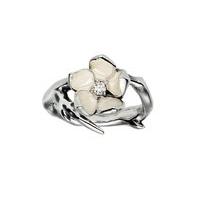Shaun Leane Ring Single Cherry Blossom Diamond Silver