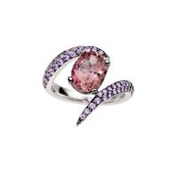 Shaun Leane 18ct White Gold Pink Tormaline Purple Sapphire Aurora Ring
