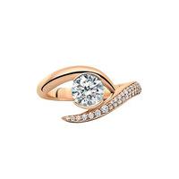 shaun leane 18ct rose gold diamond interlocking solitaire engagement r ...