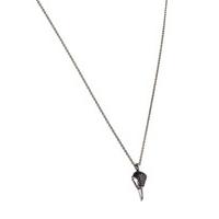 shaun leane necklace silver black spinel pave