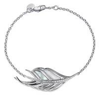 Shaun Leane Feather Sterling Silver Diamond Mother of Pearl Bracelet